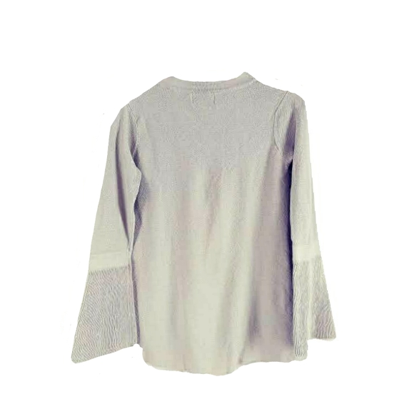Caryn Vallone 100% Textured Cotton Bell Sleeve Top - Picture 4 of 4